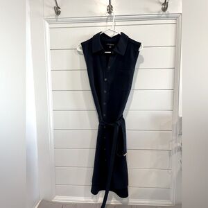 Sharagano sleeveless navy dress